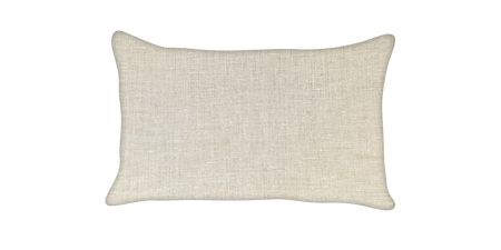 Custom Pillow - Lumbar - Flax - Piping