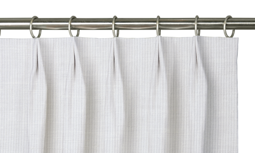 Custom Drape - Euro - Porcelain Mini Stripe Sheer - 36 " width x 38 " height