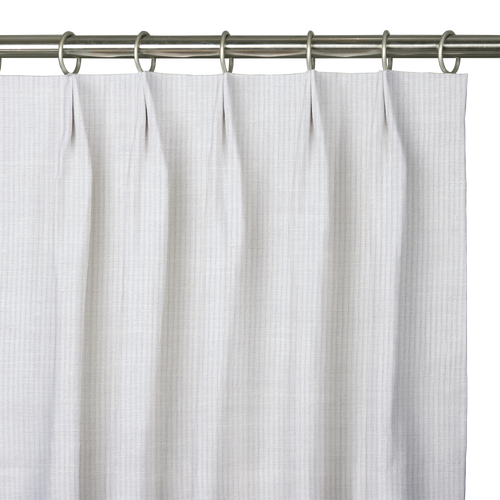 Custom Drape - Euro - Porcelain Mini Stripe Sheer - 86 " width x 120 " height