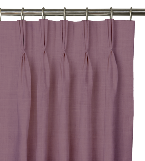 Custom Drape - Triple pinch - Textured Lavendar - 18 " width x 82 " height