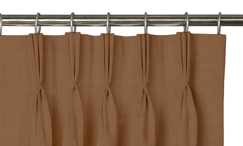 Custom Drape - Triple pinch - Umber - 50 " width x 9 " height