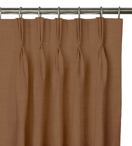 Custom Drape - Triple pinch - Umber - 28 " width x 82 " height