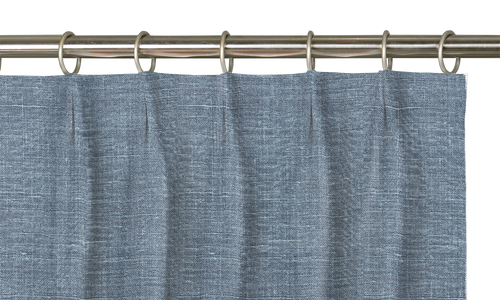 Custom Drape - Euro - Textured Blue - 42 " width x 93 " height