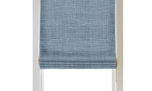 Custom Shade - Flat - Textured Blue - 35 3/4" width x 57 7/8" height