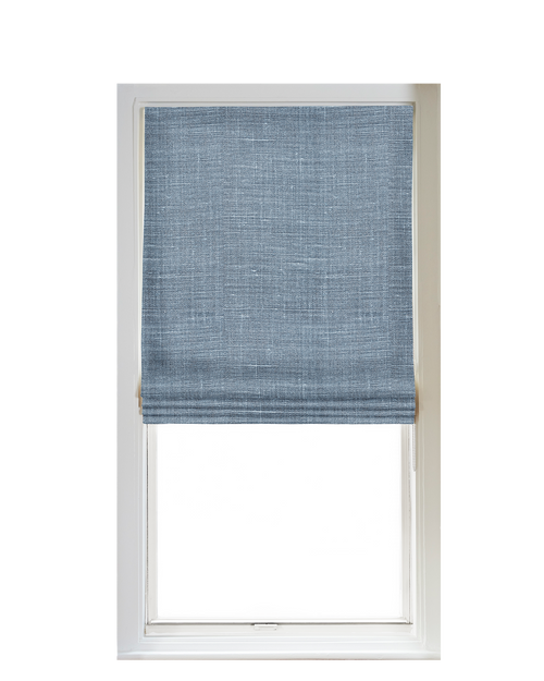 Custom Shade - Flat - Textured Blue - 36 " width x 68 " height