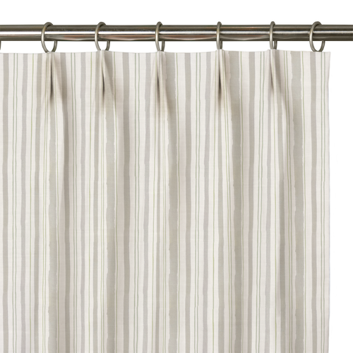 Custom Drape - Euro - Watercolor Stripe Sand - 72 " width x 91 " height