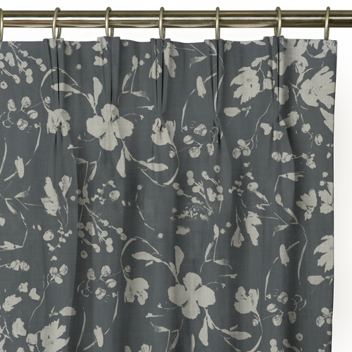 Custom Drape - Triple pinch - Courtyard Lake - 26 1/4" width x 86 " height