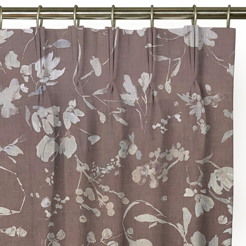 Custom Drape - Triple pinch - Courtyard Rust - 26 1/4" width x 86 " height