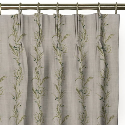 Custom Drape - Triple pinch - Fern Linen - 48 " width x 96 " height