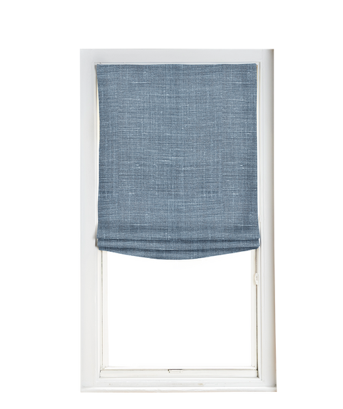 Custom Shade - Soft - Textured Blue - 31 1/2" width x 71 1/2" height