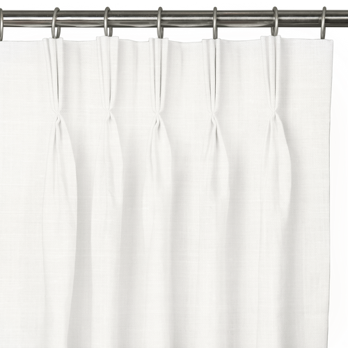 Custom Drape - Triple pinch - Bright White - 99 " width x 77 1/2" height