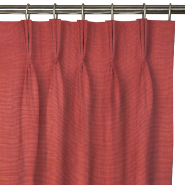 Custom Drape - Triple pinch - Coral - 145 " width x 77 " height