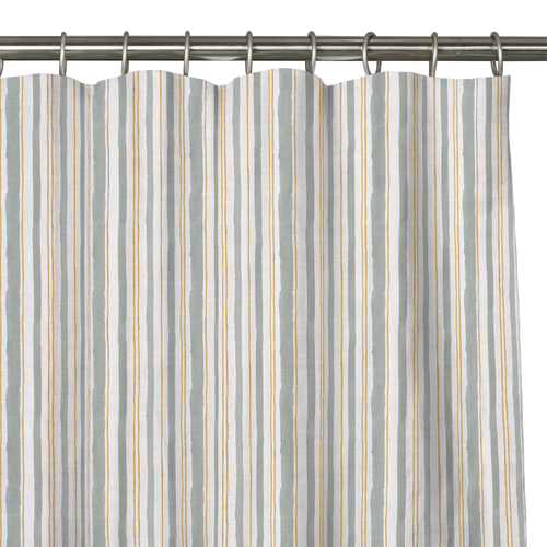 Custom Drape - Flat top - Watercolor Stripe Parsley - 24 " width x 92 " height