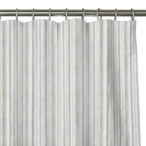 Custom Drape - Flat top - Watercolor Stripe Sand - 28 3/4" width x 30 " height
