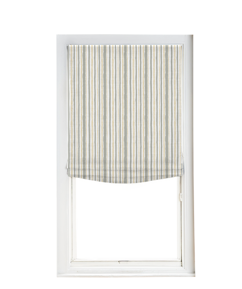 Custom Shade - Soft - Watercolor Stripe Parsley - 15 3/8" width x 10 5/8" height