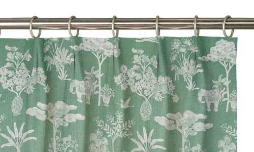Custom Drape - Euro - Jungle Garden - 30 " width x 110 " height