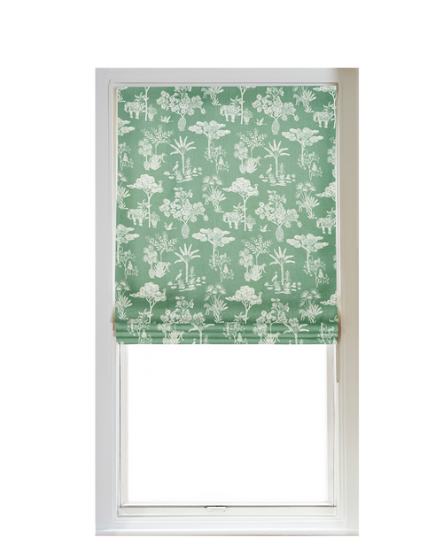 Custom Shade - Flat - Jungle Garden - 30 " width x 25 " height