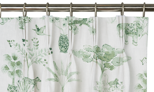 Custom Drape - Triple pinch - Jungle Sage - 48 " width x 90 " height