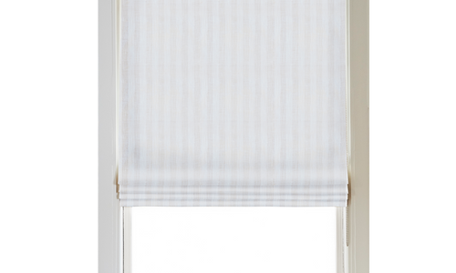 Custom Shade - Flat - Striped Oyster - 44 1/2" width x 80 " height