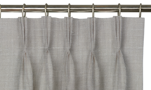 Custom Drape - Triple pinch - Textured Grey - 35 " width x 90 " height