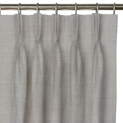 Custom Drape - Triple pinch - Textured Grey - 80 " width x 102 " height