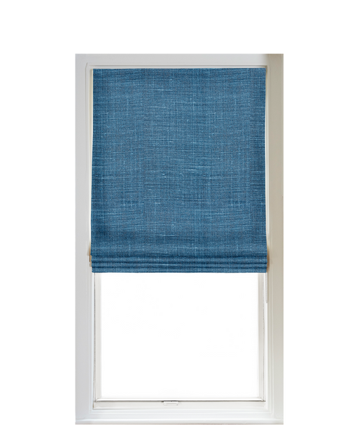 Custom Shade - Flat - Textured Navy - 79 3/4" width x 51 1/2" height