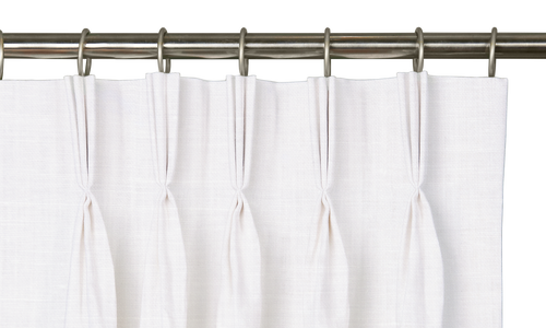 Custom Drape - Triple pinch - Soft Snow - 17 " width x 115 " height