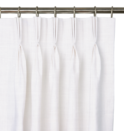 Custom Drape - Triple pinch - Soft Snow - 66 " width x 120 " height