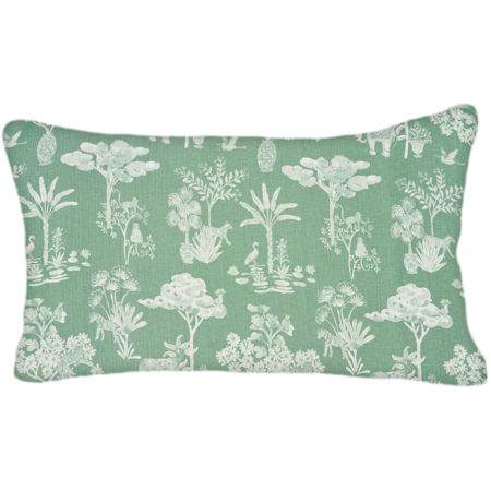 Custom Pillow - Lumbar - Kipling Garden - Piping