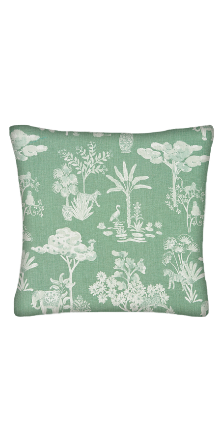 Custom Pillow - Square - Jungle Garden - Piping