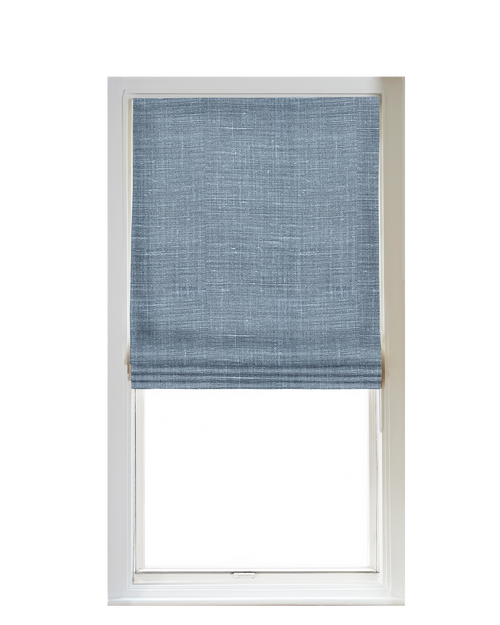 Custom Shade - Flat - Textured Blue - 15 " width x 10 " height