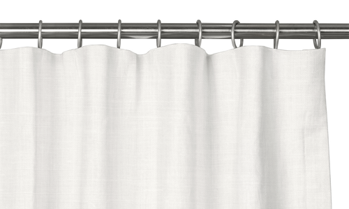Custom Drape - Flat top - Bright White - 15 " width x 85 " height