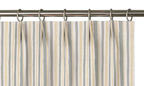Custom Drape - Euro - Watercolor Stripe Parsley - 44 " width x 65 " height