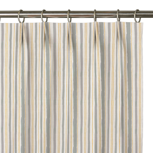 Custom Drape - Euro - Watercolor Stripe Parsley - 35 1/2" width x 90 1/2" height
