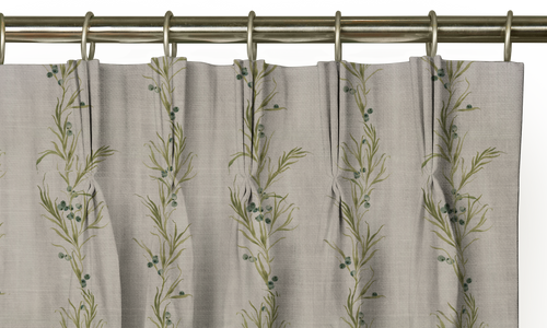 Custom Drape - Triple pinch - Fern Linen - 33 1/4" width x 20 " height