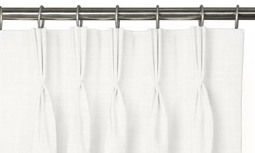 Custom Drape - Triple pinch - Bright White - 36 " width x 86 " height