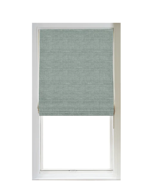 Custom Shade - Flat - Textured Mint - 33 1/8" width x 52 5/8" height