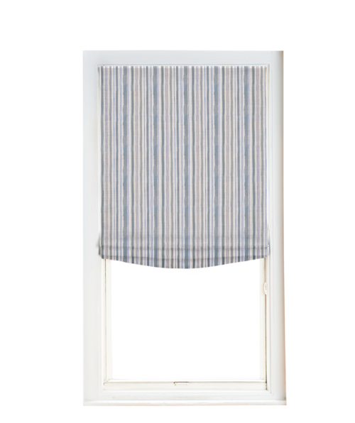 Custom Shade - Soft - Watercolor Stripe Chambray - 40 " width x 54 " height