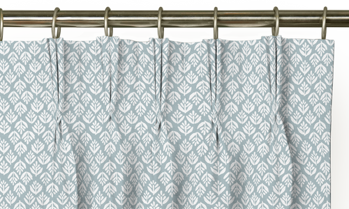 Custom Drape - Triple pinch - Jaipur Sky - 32 " width x 92 " height