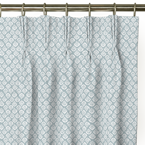 Custom Drape - Triple pinch - Jaipur Sky - 28 5/8" width x 92 " height