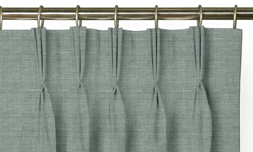 Custom Drape - Triple pinch - Textured Mint - 39 " width x 85 " height