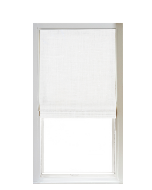 Custom Shade - Flat - Soft Snow - 34 1/8" width x 58 1/4" height