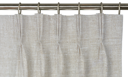 Custom Drape - Triple pinch - Oatmeal - 100 " width x 59 " height