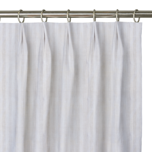 Custom Drape - Euro - Striped Oyster - 31 " width x 106 " height