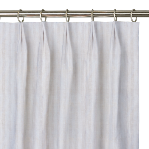 Custom Drape - Euro - Striped Oyster - 60 " width x 108 " height
