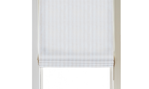 Custom Shade - Flat - Striped Oyster - 28 1/2" width x 64 1/2" height