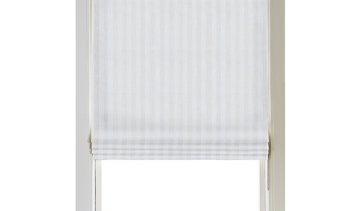 Custom Shade - Flat - Striped Oyster - 38 1/4" width x 50 3/4" height
