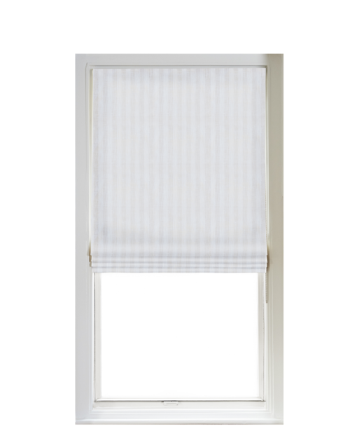 Custom Shade - Flat - Striped Oyster - 30 1/4" width x 50 " height