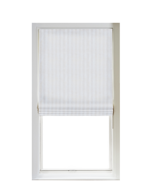 Custom Shade - Flat - Striped Oyster - 76 " width x 73 " height