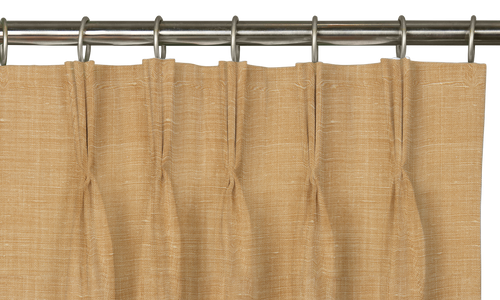 Custom Drape - Triple pinch - Textured Marigold - 16 " width x 27 " height